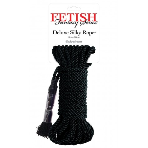 Черная веревка для фиксации Deluxe Silky Rope - 9,75 м.